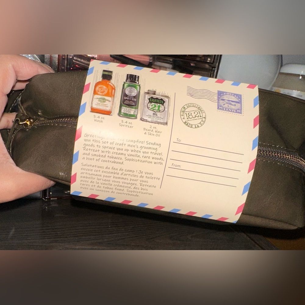 18.21 Man Made Absolute Mahogany Dopp Kit & Spiced Vanilla Dopp Kit (Pick One) - Picture 9 of 11